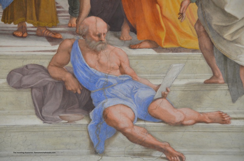 detail of Raphael's School of Athens in Vatican City, Rome